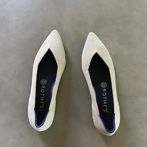 NWOT Rothy’s “The Point” in Flax Birdseye
